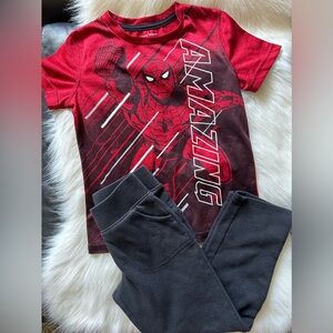 Spider-Man Shirt and Black Pants